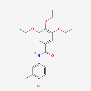 molecular formula C20H24BrNO4 B5164450 N-(4-bromo-3-methylphenyl)-3,4,5-triethoxybenzamide 