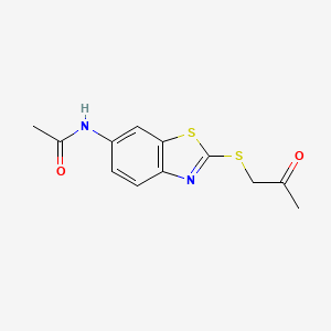 molecular formula C12H12N2O2S2 B5164462 N-{2-[(2-oxopropyl)thio]-1,3-benzothiazol-6-yl}acetamide 
