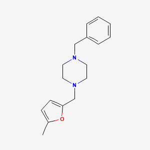 molecular formula C17H22N2O B5164467 1-benzyl-4-[(5-methyl-2-furyl)methyl]piperazine 