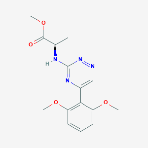 molecular formula C15H18N4O4 B5164475 methyl N-[5-(2,6-dimethoxyphenyl)-1,2,4-triazin-3-yl]-D-alaninate 