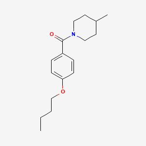 molecular formula C17H25NO2 B5164480 1-(4-butoxybenzoyl)-4-methylpiperidine 