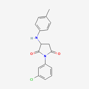 1-(3-chlorophenyl)-3-[(4-methylphenyl)amino]-2,5-pyrrolidinedione