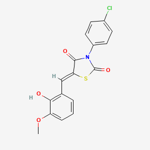 3-(4-chlorophenyl)-5-(2-hydroxy-3-methoxybenzylidene)-1,3-thiazolidine-2,4-dione