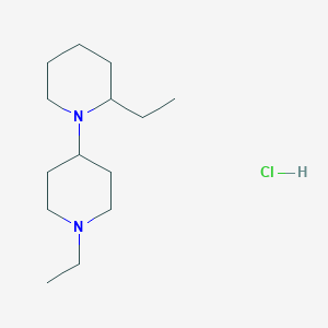 1-Ethyl-4-(2-ethylpiperidin-1-yl)piperidine;hydrochloride