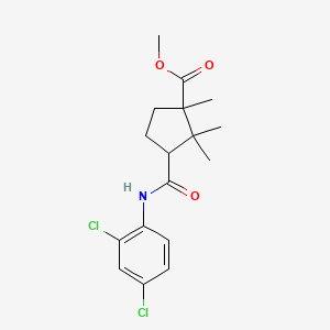 molecular formula C17H21Cl2NO3 B5164569 methyl 3-{[(2,4-dichlorophenyl)amino]carbonyl}-1,2,2-trimethylcyclopentanecarboxylate 