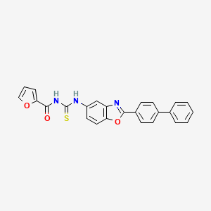 N-({[2-(4-biphenylyl)-1,3-benzoxazol-5-yl]amino}carbonothioyl)-2-furamide