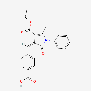 4-{(Z)-[4-(ethoxycarbonyl)-5-methyl-2-oxo-1-phenyl-1,2-dihydro-3H-pyrrol-3-ylidene]methyl}benzoic acid