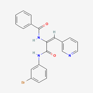 N-[1-{[(3-bromophenyl)amino]carbonyl}-2-(3-pyridinyl)vinyl]benzamide