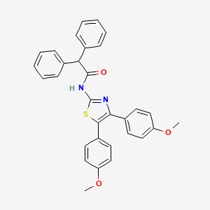 molecular formula C31H26N2O3S B5164607 N-[4,5-bis(4-methoxyphenyl)-1,3-thiazol-2-yl]-2,2-diphenylacetamide 