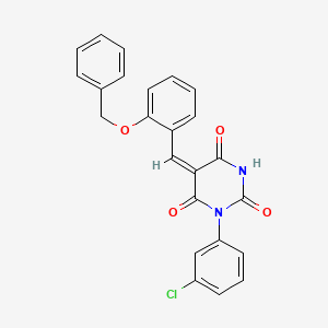 5-[2-(benzyloxy)benzylidene]-1-(3-chlorophenyl)-2,4,6(1H,3H,5H)-pyrimidinetrione