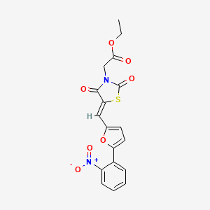 ethyl [(5Z)-5-{[5-(2-nitrophenyl)furan-2-yl]methylidene}-2,4-dioxo-1,3-thiazolidin-3-yl]acetate