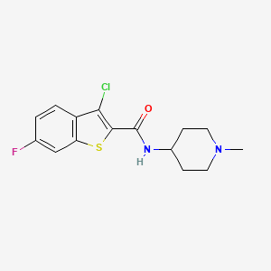 molecular formula C15H16ClFN2OS B5164633 3-chloro-6-fluoro-N-(1-methyl-4-piperidinyl)-1-benzothiophene-2-carboxamide 