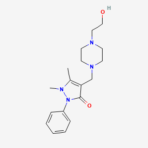 4-{[4-(2-hydroxyethyl)-1-piperazinyl]methyl}-1,5-dimethyl-2-phenyl-1,2-dihydro-3H-pyrazol-3-one