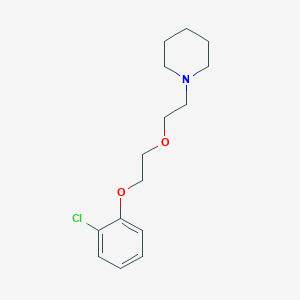 molecular formula C15H22ClNO2 B5164648 1-{2-[2-(2-chlorophenoxy)ethoxy]ethyl}piperidine 