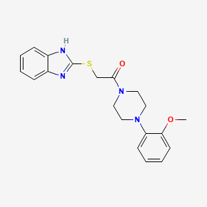 molecular formula C20H22N4O2S B5164662 2-(1H-1,3-BENZODIAZOL-2-YLSULFANYL)-1-[4-(2-METHOXYPHENYL)PIPERAZIN-1-YL]ETHAN-1-ONE 