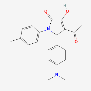 3-acetyl-2-[4-(dimethylamino)phenyl]-4-hydroxy-1-(4-methylphenyl)-2H-pyrrol-5-one