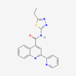 N-(5-ethyl-1,3,4-thiadiazol-2-yl)-2-(pyridin-2-yl)quinoline-4-carboxamide