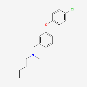 molecular formula C18H22ClNO B5164700 N-[[3-(4-chlorophenoxy)phenyl]methyl]-N-methylbutan-1-amine 