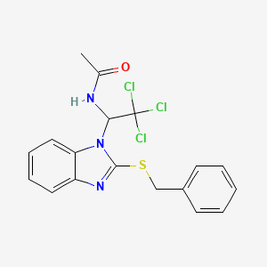 N-{1-[2-(benzylsulfanyl)-1H-benzimidazol-1-yl]-2,2,2-trichloroethyl}acetamide