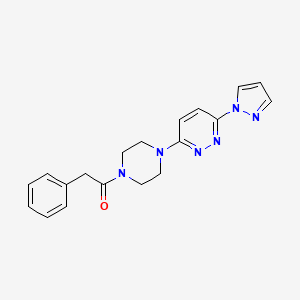 3-[4-(phenylacetyl)-1-piperazinyl]-6-(1H-pyrazol-1-yl)pyridazine