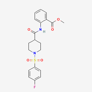 molecular formula C20H21FN2O5S B5164744 Methyl 2-[1-(4-fluorobenzenesulfonyl)piperidine-4-amido]benzoate 