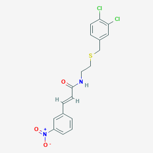 molecular formula C18H16Cl2N2O3S B5164760 N-{2-[(3,4-dichlorobenzyl)thio]ethyl}-3-(3-nitrophenyl)acrylamide 