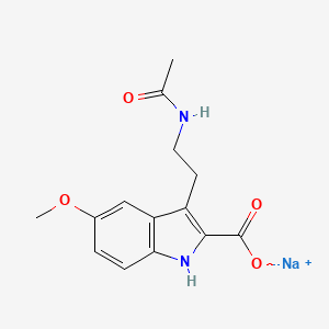 sodium;3-(2-acetamidoethyl)-5-methoxy-1H-indole-2-carboxylate