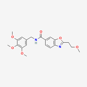 molecular formula C21H24N2O6 B5164782 2-(2-methoxyethyl)-N-(3,4,5-trimethoxybenzyl)-1,3-benzoxazole-6-carboxamide 