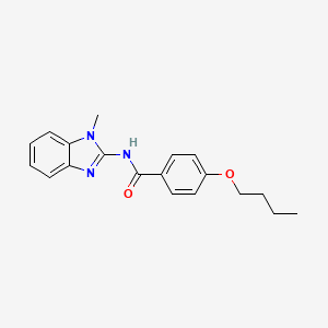 molecular formula C19H21N3O2 B5164817 4-butoxy-N-(1-methyl-1H-benzimidazol-2-yl)benzamide 