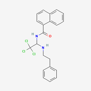 molecular formula C21H19Cl3N2O B5164827 N-{2,2,2-trichloro-1-[(2-phenylethyl)amino]ethyl}-1-naphthamide 