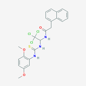 molecular formula C23H22Cl3N3O3S B5164844 2-(1-naphthyl)-N-[2,2,2-trichloro-1-({[(2,5-dimethoxyphenyl)amino]carbonothioyl}amino)ethyl]acetamide 