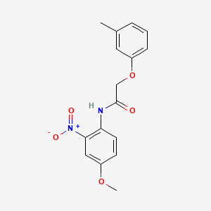 molecular formula C16H16N2O5 B5164853 N-(4-methoxy-2-nitrophenyl)-2-(3-methylphenoxy)acetamide 