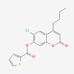 4-butyl-6-chloro-2-oxo-2H-chromen-7-yl thiophene-2-carboxylate