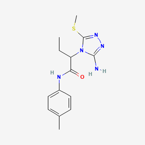 2-(3-amino-5-methylsulfanyl-1,2,4-triazol-4-yl)-N-(4-methylphenyl)butanamide