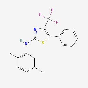 molecular formula C18H15F3N2S B5164880 N-(2,5-dimethylphenyl)-5-phenyl-4-(trifluoromethyl)-1,3-thiazol-2-amine 