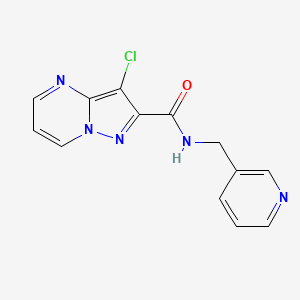 3-chloro-N-(3-pyridinylmethyl)pyrazolo[1,5-a]pyrimidine-2-carboxamide