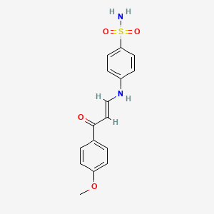 molecular formula C16H16N2O4S B5164917 4-{[3-(4-methoxyphenyl)-3-oxo-1-propen-1-yl]amino}benzenesulfonamide 