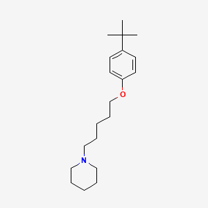 molecular formula C20H33NO B5164927 1-[5-(4-tert-butylphenoxy)pentyl]piperidine 