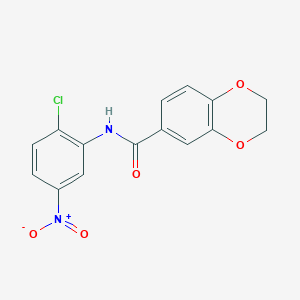 molecular formula C15H11ClN2O5 B5164953 N-(2-chloro-5-nitrophenyl)-2,3-dihydro-1,4-benzodioxine-6-carboxamide 