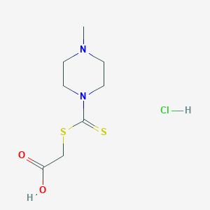 molecular formula C8H15ClN2O2S2 B5164961 {[(4-methyl-1-piperazinyl)carbonothioyl]thio}acetic acid hydrochloride 