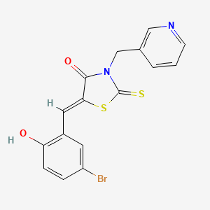 5-(5-bromo-2-hydroxybenzylidene)-3-(3-pyridinylmethyl)-2-thioxo-1,3-thiazolidin-4-one