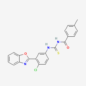 N-{[3-(1,3-benzoxazol-2-yl)-4-chlorophenyl]carbamothioyl}-4-methylbenzamide