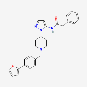 N-(1-{1-[4-(2-furyl)benzyl]-4-piperidinyl}-1H-pyrazol-5-yl)-2-phenylacetamide