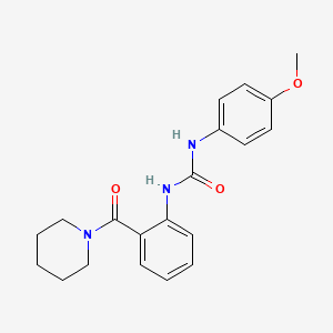 N-(4-methoxyphenyl)-N'-[2-(1-piperidinylcarbonyl)phenyl]urea