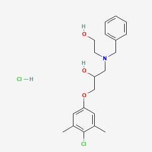 1-[Benzyl(2-hydroxyethyl)amino]-3-(4-chloro-3,5-dimethylphenoxy)propan-2-ol;hydrochloride