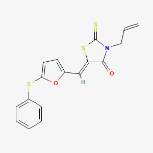 molecular formula C17H13NO2S3 B5165073 3-allyl-5-{[5-(phenylthio)-2-furyl]methylene}-2-thioxo-1,3-thiazolidin-4-one 