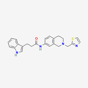 3-(1H-indol-3-yl)-N-[2-(1,3-thiazol-2-ylmethyl)-1,2,3,4-tetrahydro-7-isoquinolinyl]propanamide