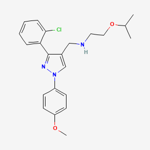 molecular formula C22H26ClN3O2 B5165109 N-{[3-(2-chlorophenyl)-1-(4-methoxyphenyl)-1H-pyrazol-4-yl]methyl}-2-isopropoxyethanamine 