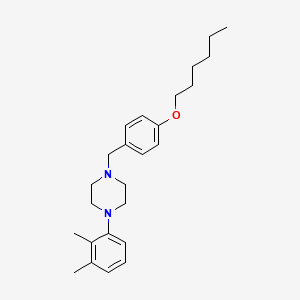 1-(2,3-Dimethylphenyl)-4-[(4-hexoxyphenyl)methyl]piperazine