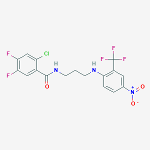 2-chloro-4,5-difluoro-N-(3-{[4-nitro-2-(trifluoromethyl)phenyl]amino}propyl)benzamide